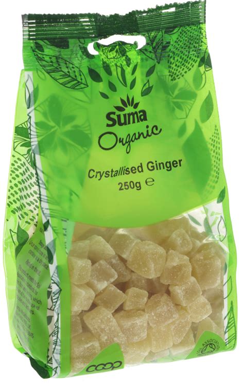 Suma Prepacks Organic Crystallised Ginger 250g Suma Wholefoods