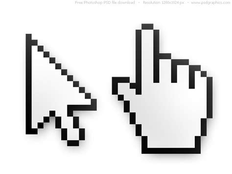 Psd Mouse Cursor And Hand Pointer Icons Psdgraphics