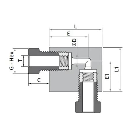 Угол переходной MLU (MF) в Москве | Газовые фитинги Fitok