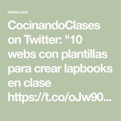 CocinandoClases on Twitter Twitter Vías