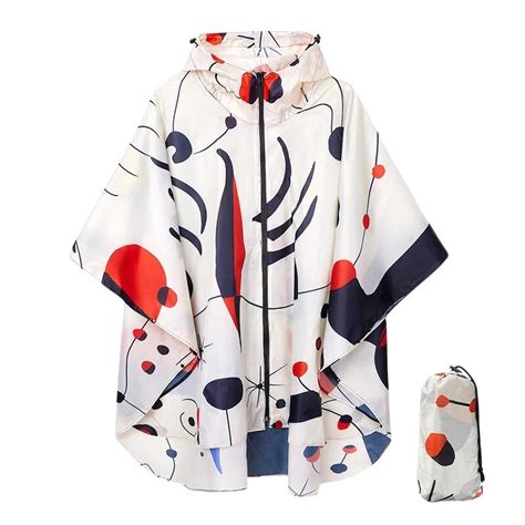Poncho De Pluie Motif Surréaliste Foulard Poncho