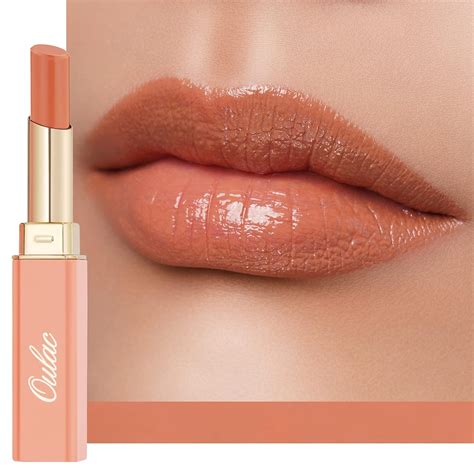 Amazon Oulac Orange Nude Shine Lipstick Peach Moisturizing Lip