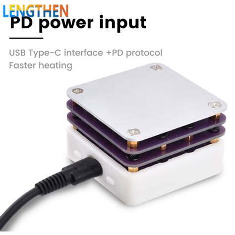 LENGTHEN W Mini Hot Plate Soldering Preheating Station Preheater Multi Intelligent Modes Built