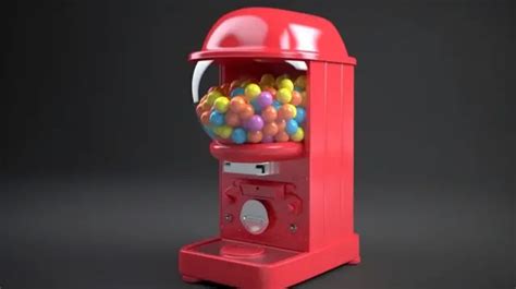 gum ball vending machine  model background  empty container gum