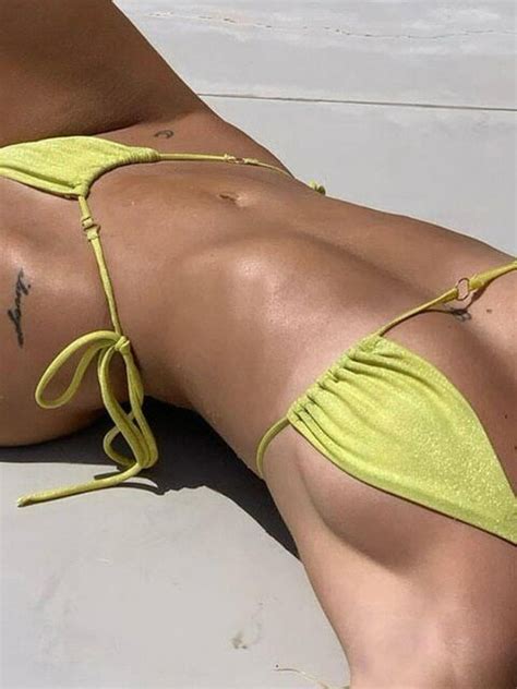 Bikini Set Y K Aesthetic Outfits Rinabe Bikini Swimsuit Solid