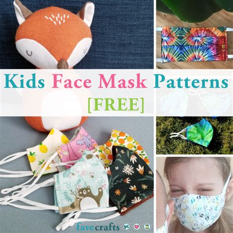 11 Kids Face Mask Patterns [Free] | FaveCrafts.com