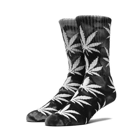 huf tie dye plantlife crew sock black bludshopcom