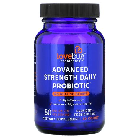 Lovebug Probiotics Advanced Strength Daily Probiotic 50 Billion Cfu
