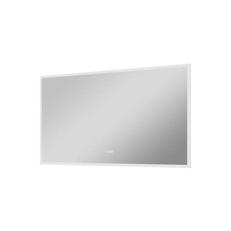 Forclover Acrylic Dimmable Led Mirror 55 In X 30 In Dimmable Led Lighted White Fog Free Framed