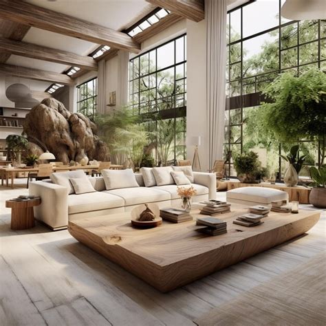 premium photo  large living room