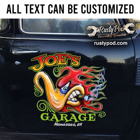 Personalized Hot Rod Bird Pinstriing Lettering Vinyl Sticker Rustypod Store