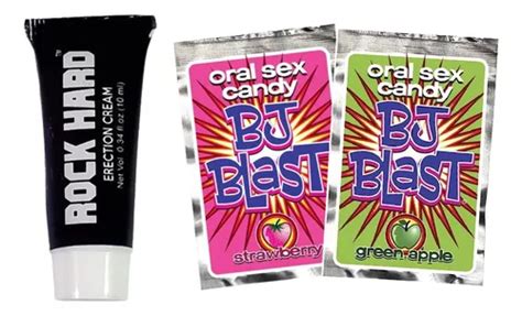 Pack Lubricante Rock Hard 2 Bj Blast Cereza Fresa Oral Sex Meses sin interés