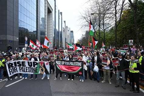 Desetine Hiljada Ljudi Protestovalo U Briselu Zbog Izraelskih Napada Na