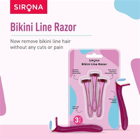 Buy Sirona Disposable Bikini Line Trimming Razor For Women With Aloe Vera Vitamin E
