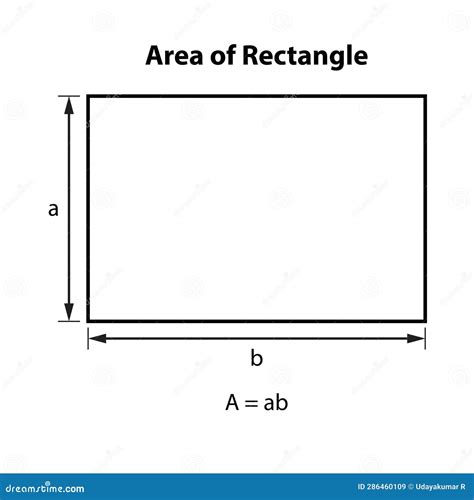 Rectangle Formula Area Geometric Shapes Stock Vector Illustration Of