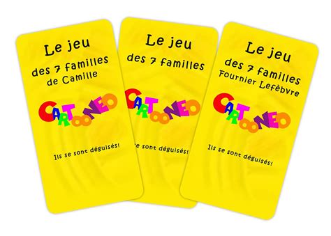 Jeu De Familles Personnalis D Guis S