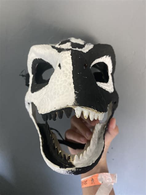 Raptor Mask Bandw Furry Etsy