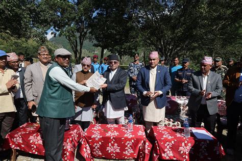 Pm Dahal In Bajhang Quake Hit Areas With Photos Nepal Press