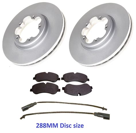 For Ford Transit Custom Front Brake Discs And Pads Wear Lead Set