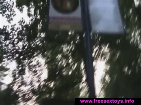 Public Sex Toy Fun On The Bus Stop