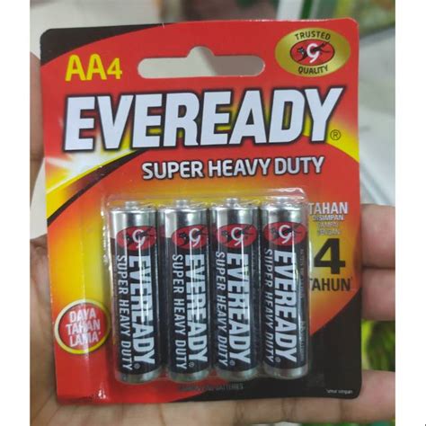 Jual Baterai Eveready AA Super Heavy Duty Hitam Isi 4pcs Shopee Indonesia