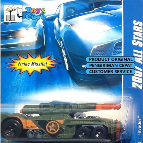 Jual Hot Wheels Invader Hijau Tank Baja Mobil Militer Hw All Stars Firing Missile