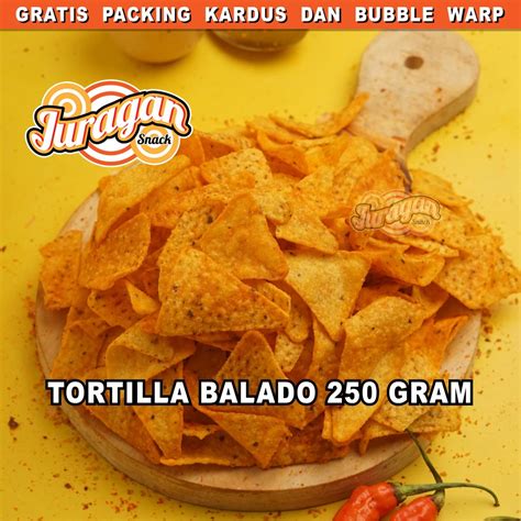 Jual KERIPIK TORTILLA BALADO 250 Gram Snack Kiloan Makanan Ringan