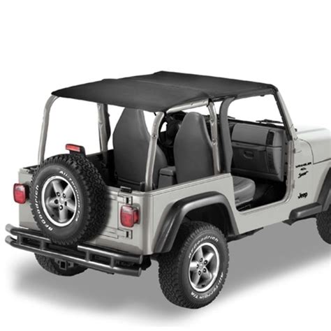 Jeep Wrangler TJ Safari Bikini Top Strapless Style Schwarz Black Denim Bestop 96 02