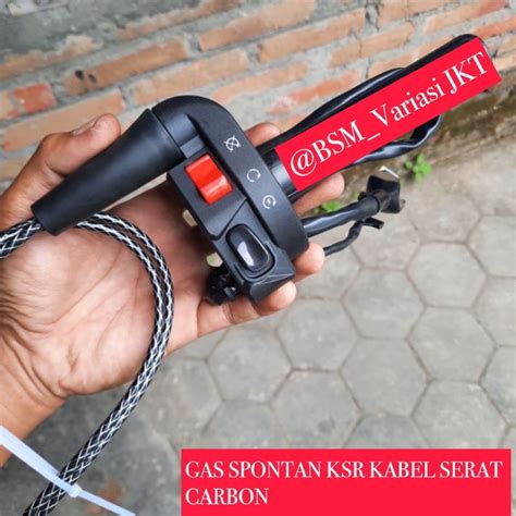 Jual Gas Spontan Domino Ksr Kabel Gas Serat Carbon Panjang 210cm