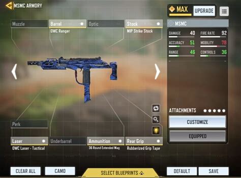 COD Mobile MSMC Gunsmith Loadout Low Recoil MSMC Loadout Stealthy