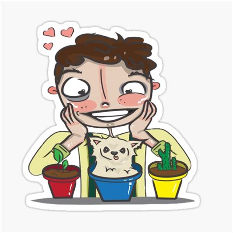 "Dan & Dogs" Sticker by addelinreplogle | Redbubble