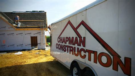 Chapman Construction Trailer On The Job Site For A New Roofing Project