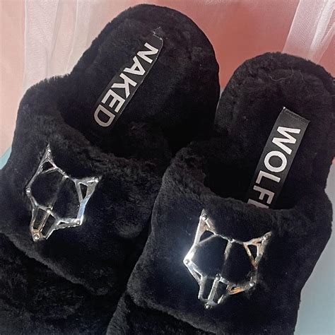 Naked Wolfe Women S Black And Silver Sandals Depop