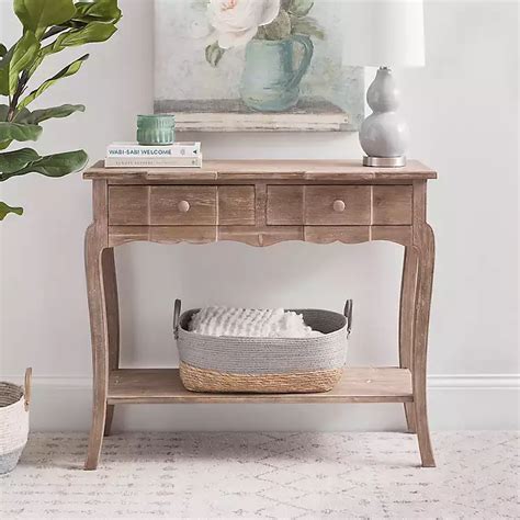 Carmen Natural 2 Drawer Console Table Kirklands Home