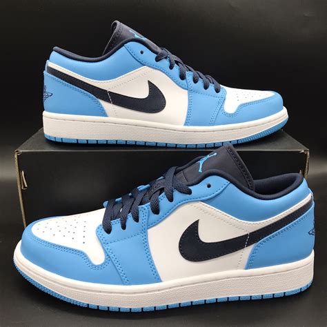 Nike Air Jordan 1 Low UNC White Powder Blue Obsidian 553558-144 Mens