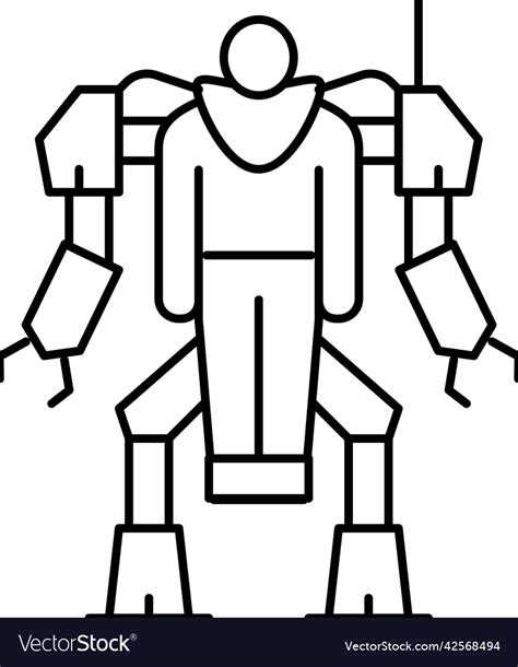 augmenting robot  icon royalty  vector image