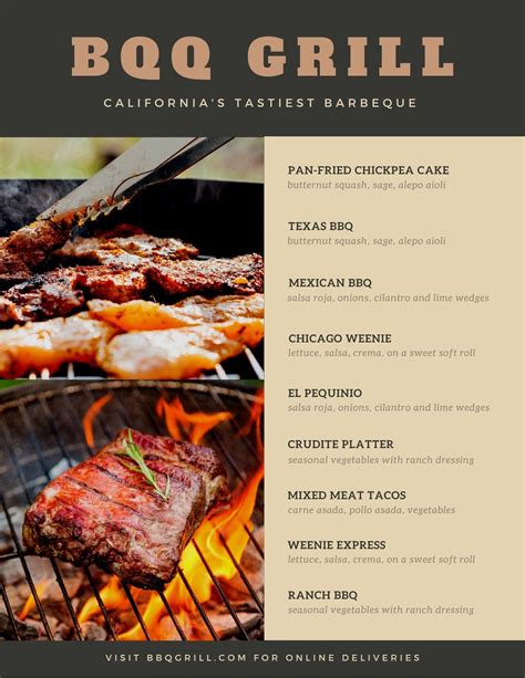 bbq menu templates