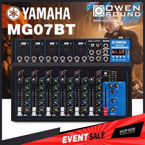 Yamaha Mg07bt 7 Channel Mixer W Bluetooth Usb Sound Lazada PH