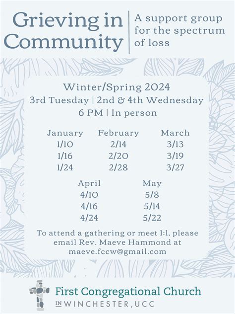 Calendar • Grieving in Community