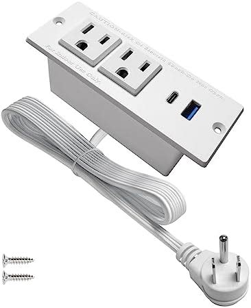 Amazon Usb C Recessed Power Strip Fast Charge Desktop Power