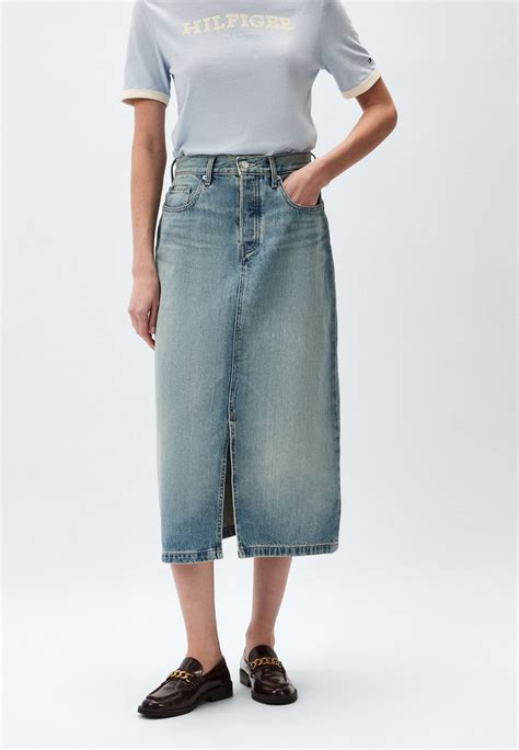Юбка джинсовая Tommy Hilfiger, цвет: голубой, RTLADL260801 — купить в ...