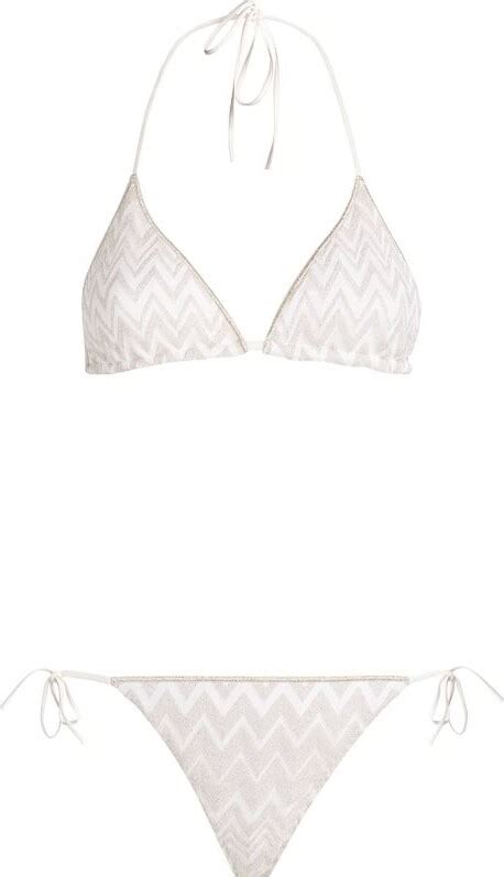 Missoni Zigzag Lurex Bikini Shopstyle Two Piece Swimsuits