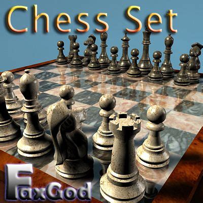 Table d échecs Modèle 3D gratuit blend Free3D