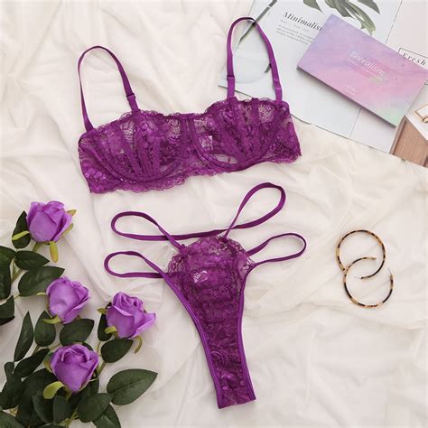 Generic Ins New Three Point Lace Embroidery Hollow Backless Sexy Lingerie Walmart