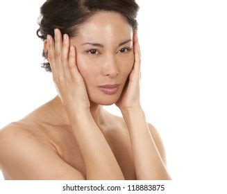 Beautiful Asian Brunette Nude On White Stock Photo 118883857 Shutterstock