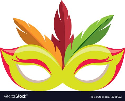 Festival feather mask Royalty Free Vector Image