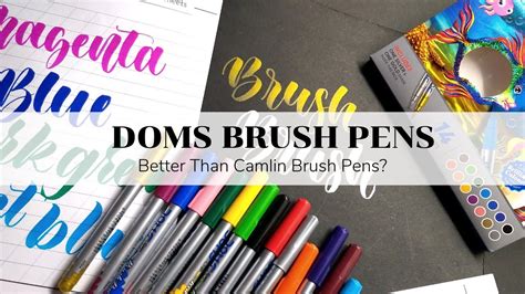 UNBOXING REVIEW Doms Brush Pens Better Than Camlin Brush Pens YouTube