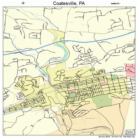 Coatesville Pennsylvania Street Map 4214712