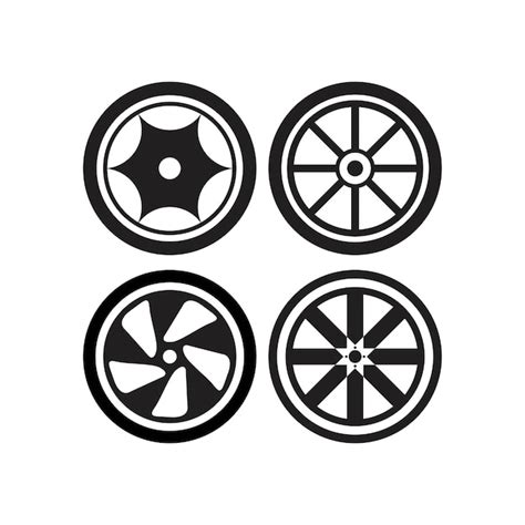 Premium Vector Tires Icon Set Flat Vector Illustration