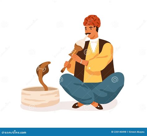 Snake And Pungi Icon In Black Style Isolated On White Background India